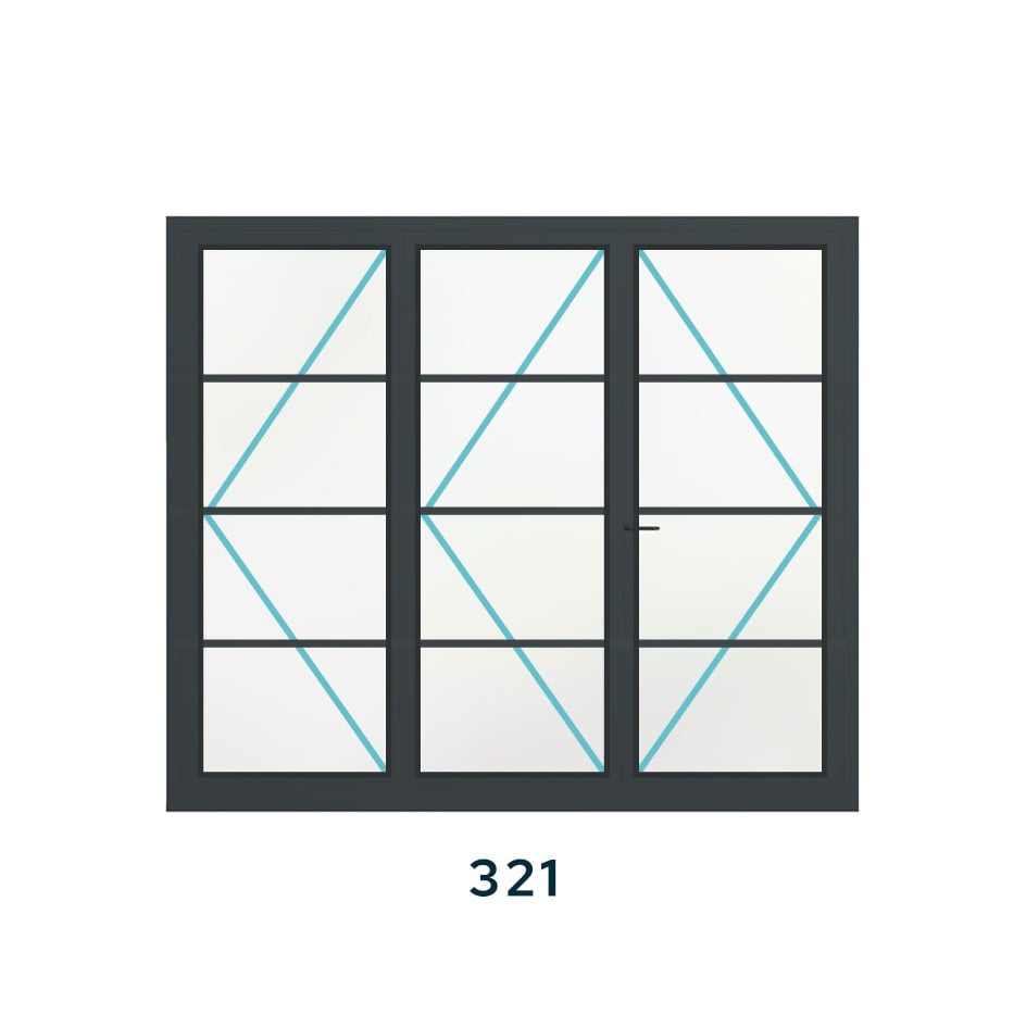 Bespoke 3 Panel Bifold (3 Astragal Bars) - Image 4