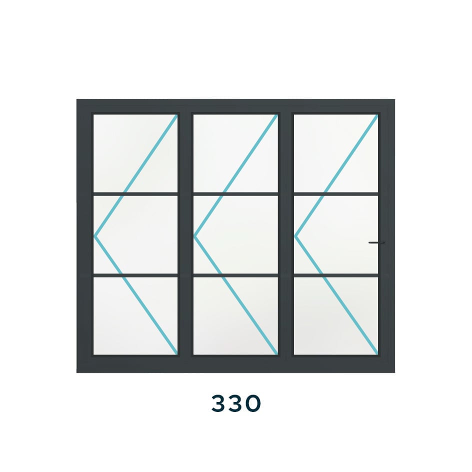 Bespoke 3 Panel Bifold (2 Astragal Bars) - Image 3
