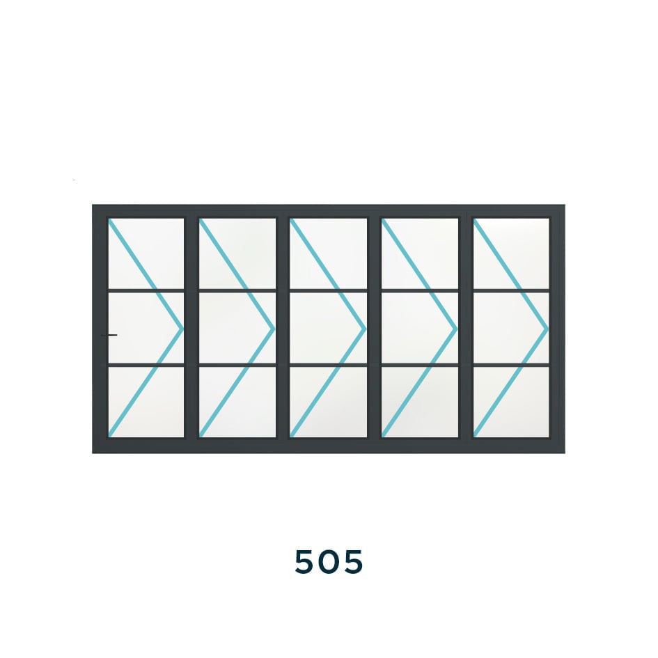 Bespoke 5 Panel Bifold (2 Astragal Bars) - Image 3