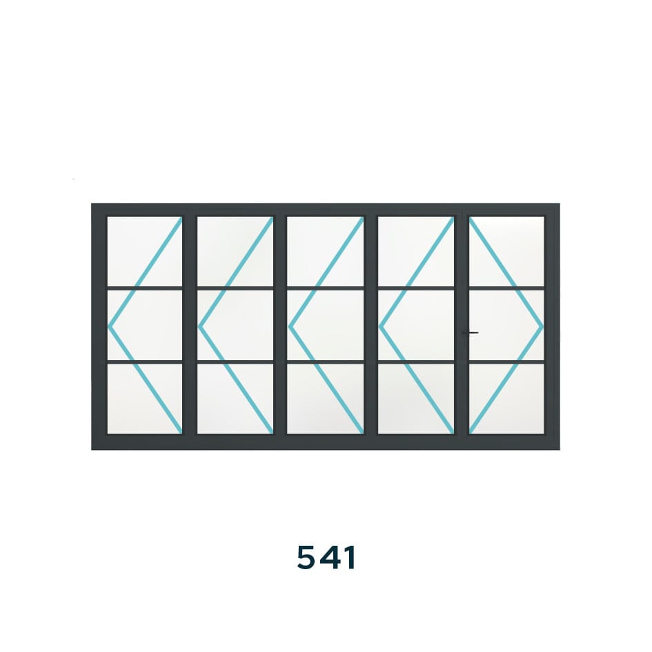 Bespoke 5 Panel Bifold (2 Astragal Bars) - Image 4