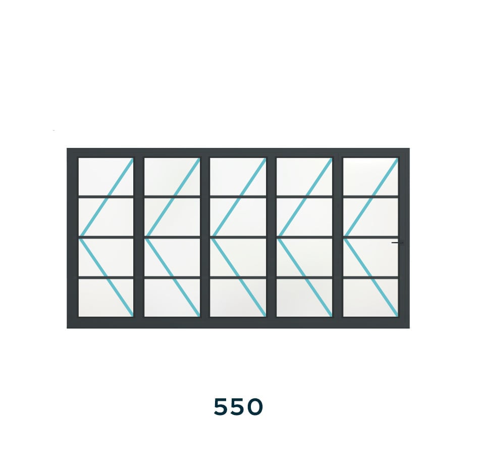 Bespoke 5 Panel Bifold (3 Astragal Bars) - Image 3