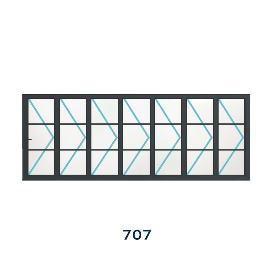 Bespoke 7 Panel Bifold (2 Astragal Bars) - Image 3